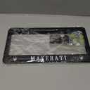 2 Pcs Fit Maserati License Plate Frame, Applicable to Standard US Premium Aluminum Alloy License Plate Cover, Accessories Included