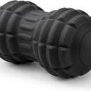 Vibrating Peanut Massage Ball for Plantar Fasciitis, 4-Speed Portable Massage Roller for Foot, Neck, Back, and Body - Deep Tissue Myofascial Release Mobility Ball Muscle Relaxer (Black)
