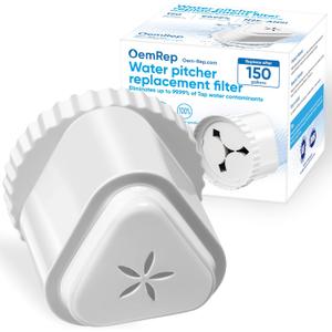 1Pack Replacement Filter for EPIC Water Filter Pitcher, Water Filter Pitcher Compatible with Aquagear Seychelle, BPA Free. Removes Fluoride, Chlorine, Lead, Odors