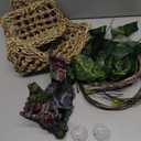 Tank Accessories for Bearded Dragon Include Resin Classical Castle Reptile Hammocks Climb Habitat Hanging Jungle Vines Flexible Leaves Climbing Decor for Chameleon Lizard Gecko Spider(5 PCS)