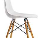 AL10048 Paris Mid Century Modern Designer Plastic Chair Side, White