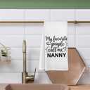 5 x Nanny Gifts Kitchen Towels, Nanny Gifts for Grandma Dish Towels Tea Towels for Kitchen, Nanny Grandma Gifts from Grandkids, Gifts for Nanny Hand Towels for Bathroom Kitchen, 16x24 Inches