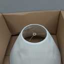 Aspen Creative 33136, Mushroom Pleated Traditional Spider Lamp Shade, White, 7" Top x 18" Bottom x 13" Slant