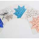 CNUSER Winter Wonderland Snowflakes Party Decorations 3D Card Hanging Paper Centerpieces for Christmastree/New Year/Baby Shower/Wedding Party (Mirror Silver)