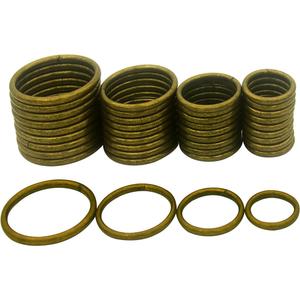 40pcs 4 Sizes O Rings Welded Strong Metal Heavy Duty Round Ring for Pet Collars Buckle Belts Strap Webbing Sewing
