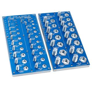 The Original HOME Poliaster 2-in-1 Thread Checker,Bolt and Nut Identifier Gauge,Nut and Bolt Thread Checker,40 Size Hardened Steel (2 Pcs Blue)