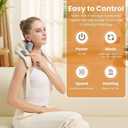 2026 Upgraded 4D Wireless Deep Tissue Kneading Neck Massager with Heating Function,Shiatsu and Shoulder Massager Pillow,Back and Leg Pain Relief,Body Muscle Pain Relief,Mothers Day Gifts for Mom Wife