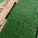 LOOBANI Dog Grass Pad with Tray Large Dog Litter Box, Indoor Potty for Apartment and Patio Training, with 2 Packs Fake Grass Pee Pads for Replacement (Tray Potty 23.6 * 35.5inch)