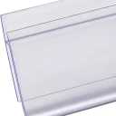 Shelf Label Strips 48" 50 Pack Snap-in 1.25”H Price Tag Holders Clear