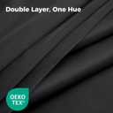 100% Blackout Curtains for Bedroom, Double Layer Black Curtains, Black Out Curtain 84 inch Long with Sheer Overlay for Living Room, Room Darkening Window Drapes with Grommet, 52" W x 84" L