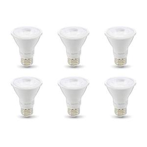 Amazon Basics PAR20 LED Light Bulb, 50 Watt Equivalent, Energy Efficient 7W, E26 Standard Base, Warm White 3000K, Dimmable, 10,000 Hour Lifetime , 6-Pack