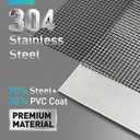 304 Stainless Steel Mesh Window Screen Roll,35IN x 10FT Black Metal Window Screen Replacement,Window Screen Mesh for Window,Door,Patio,Pet,Vent,Filter,Porch,Cage and DIY Projects (22 Mesh)