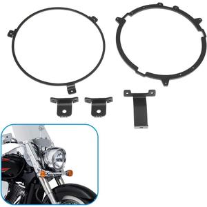 For Suzuki C50/C90 7" LED Headlight Adapter V2 Clamp Ring Kit Boulevard 2005-13