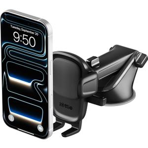iOttie Easy One Touch Signature Dashboard & Windshield Universal Car Mount Phone Holder Desk Stand with Suction Cup Base and Telescopic Arm for iPhone, Samsung, Google, More Smartphones