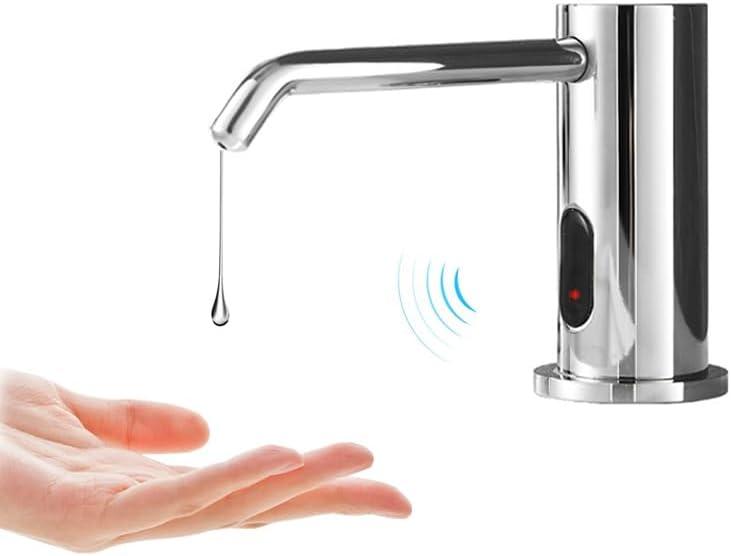 Automatic Touchless Soap Dispenser with 1000ml Capacity, Infrared Sensors, Built-in Sink Soap Dispenser for Bathroom, Kitchen, Commercial Use, Smart Home (Chromeplated)