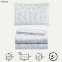 Urban Lifestyle 3-Piece Twin Sheet Set, Baby Blue Coquette Bow Design, Includes Top Sheet, Fitted Sheet & Pillowcase, Soft and Stylish Bedding for Kids or Teen Bedroom