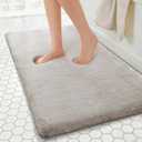 MINIDEAR Bathroom Rugs 60x20 Tan - Thick Memory Foam Bath Mat, Ultra Soft & Plush Fluffy, Non-Slip, Quick Dry, Absorbent Washable Floor Microfiber Mat for Tub, Home Decor Accessories