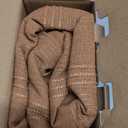 MIULEE Striped Euro Sham Pillow Covers 26x26 Decorative Textured Throw Pillow Covers Pack of 2 Linen Cushion Cases for Couch Bed Sofa Livingroom Farmhouse Home Decor, Sugar Brown