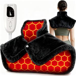 CooCoCo Neck Heating Pad, FSA Eligible, Heating Pad for Neck and Shoulders and Back, Shoulder Heat Pad, 6 Heat Settings, Auto-Off, Machine Washable (24"x17")