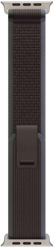 Apple Watch Band - Trail Loop (49mm) - Blue/Black with Rugged Titanium Finish - M/L