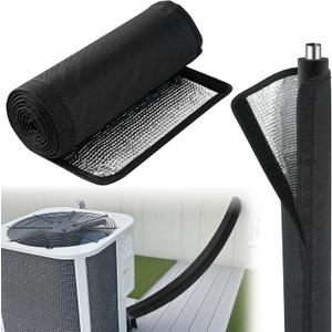 3Layer HVAC Copper Pipe Insulation Cover, 72" 10.2", UV & Weather Resistant AC Line Sleeve with Velcro Closure
