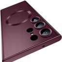 Matte for Samsung Galaxy S23 Ultra Case, Compatible with MagSafe, Slim Thin Magnetic Cover with Built-in Camera Lens Protector Shockproof Phone Shell, Burgundy