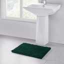 Walensee Bathroom Rug Non Slip Bath Mat (24x17 Inch Hunter Green) Water Absorbent Super Soft Shaggy Chenille Machine Washable Dry Extra Thick Perfect Absorbant Best Small Plush Carpet For Shower Floor | Non Slip, Super Soft, Water Absorbent, Machine Washable, Extra Thick, Shaggy, Plush Carpet, Perfect Absorbant