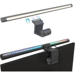YEELIGHT Monitor Light Bar, Computer Monitor Lamp with No Glare & Eye Caring, RGB Desk Lamp Works with Alexa and Google Home, Light Bar with Adjustable Color Temperature for Home Office Space Saving