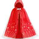 Hulaha Girls Elsa Cape Kids Play Cloak Costume Girls Queen Princess Cape M