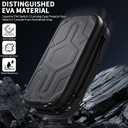 GLDRAM Case for Nintendo Switch 2 (2025), Portable Travel Carrying Storage Bag with Concave & Convex Groove Design, Dockable Hardshell Heavy-Duty Protective Cover with Screen Protector & 8 Thumb Grips (Black)