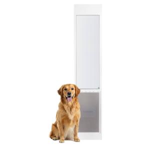 PetSafe Sliding Glass Pet Door - No-Cut DIY Install Doggy Door for Renters - Aluminum Frame - Adjustable Height 75 7/8" to 80 11/16" - Ideal for Extra Large Dogs Up to 220 lb - White