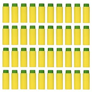 OIMIO Half Length Darts Refill Pack, 200pcs Short Soft Darts Bullet Compatible with Dart Zone, Nerf, Worker, Zhenweiqi, 14+ (Green Yellow)