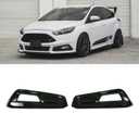 PFRREOR Front Fog Light Cover Trim for Ford Focus ST 2015-2018 OE Replacement Part F1EZ15266C F1EZ15266F Front Bumper Lamp Bezel Trim Can not fit with Focus Base Models (Glossy Black)