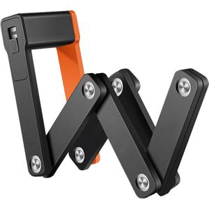 kingsea Folding Bike Lock,Heavy Duty Alloy Steel Anti Theft Security Bicycle Locks, Compact 2.06 Ft Bike Chain Lock with Mounting Bracket and 3 Keys,for Bike/Electric Bikes/Scooters