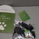 EXPAWLORER 6Pcs Anti Slip Dog Socks to Prevent Licking Paws, Dog Shoes for Winter, Double Sides Dog Boots & Paw Protectors Booties for Hardwood Floors with Grippers, M (Grey)