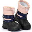 Azooken Kid's Snow Boots Winter Waterproof Slip Resistant Cold Weather Shoes(Little Kid/Big Kid) (Pink)