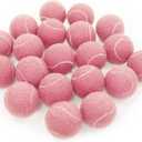URBEST Advanced Tennis Ball 20 Packs, Training Tennis Balls Practice Balls for Novice Player, Pet Dog Playing Balls with Mesh Carry Bag for Beginner Training Ball (Light Pink)