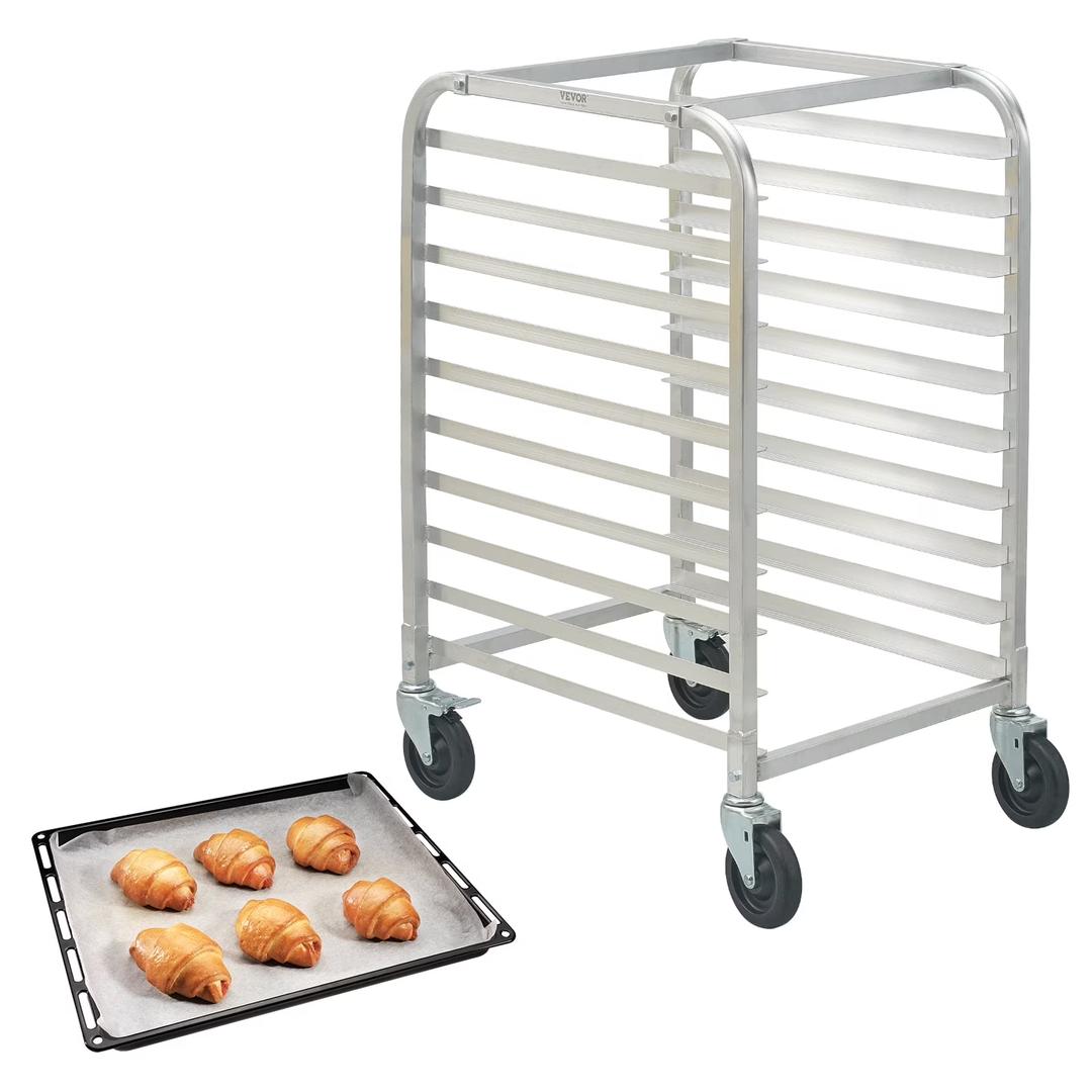 9Tier Commercial Bun Pan Rack with Wheels Applicable to: Quarter Sheet Pan /Half Sheet Pan Heavy Duty Speed Rack Rust Proof Bread Proofing & Storage for Bakeries, Commercial Kitchens 15"x16"x28" 