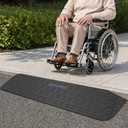 Ruedamann 2" Rise Threshold Ramps for Doorways, 2200 Lbs Capacity Wider Rubber Threshold Ramp, Special Non-Slip Portable Wheelchair Ramp, Handicap Ramp for Thresholds, Power Scooters, Cuttable