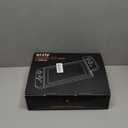 Orzly Accessory Bundle Kit designed for Nintendo switch Accessories Geeks and Oled console users Case and Screen protector, Joycon grips and Wheels for enhanced games play and more - Jet black