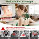Nooydio Neck Massager, Neck and Back Massager with Heat & 4D Kneading, Shiatsu Deep Tissue Wireless Massager for Shoulder Cervical Pain Relief, Portable Rechargeable for Home Office (Green)