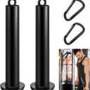 Lasnten 2 Set Weight Loading Pin with Clip Heavy Duty Attachment Fit 1 Inch and 2 Inch Weight Plate for LAT Cable Pulley System Gym