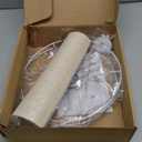 Beige Linen Tall Drum Lampshade, 11" Top x 11" Bottom x 12" High Lamp Shade, Lamp Shade Replacement for Table and Floor Lamps, Pendant LightHandcrafted LampshadeEasy Assembly