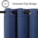 MYSKY HOME Navy Blue Blackout Curtains, 90 Inch Long for Living Room & Bedroom, Grommet Window Curtains, Privacy Protect, Room Darkening, Single Panel, 52 x 90 Inch