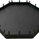 PJYuCien Octagonal Playpen Bottom Pad for 24" Side Metal Pet Pen, Waterproof 600D Oxford with Raised Edges & Snap Hooks, Washable for Puppy Small Animals, Black, No Pen: 00-Inch High, Only Bottom Pad 