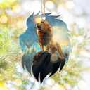 AVERXO Lion Ornaments for Christmas Tree - Suncatcher Animal Christmas Ornaments 2025 - Lion Ornament for Xmas Wildlife Decor, Animal Lovers Gifts for Women Men, Lions Gifts for Friend Kids
