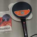 Gourmia 8 Electric Crepe Maker  Nonstick Ceramic Surface, One-Touch Operation, Includes Batter Tray, Compact & Easy to Clean, Crepe, Pancake & Tortilla Maker