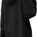 Yanekop Womens Oversized Sherpa Jacket Fuzzy Fleece Zip Up Jacket Warm Winter Coats Faux Fur Coat with Pockets