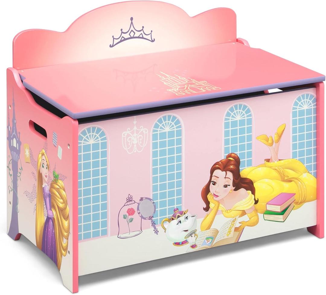 Delta Children Deluxe Toy Box, Disney Princess (Disney Princess)