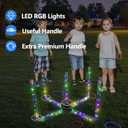 Outdoor Ring Toss Game, Upgraded 15-Inch Backyard and Lawn Games for Adults & Kids, Backyard Camping Sports Activities, Best Party Gifts for Ages 8-12+ Years Old, LED Ring Toss with Carry Case